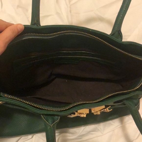 Onna Ehrlich Green Leather Gold Buckle Maya Tote - Picture 3 of 5